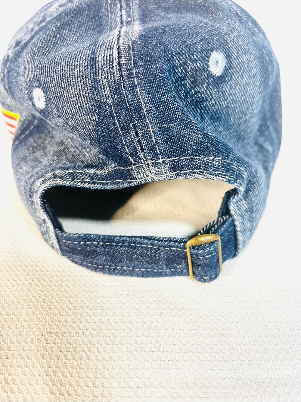 Komurato US 250th Anniversary Distressed Denim Patriotic Baseball Cap - Picture 5 of 6